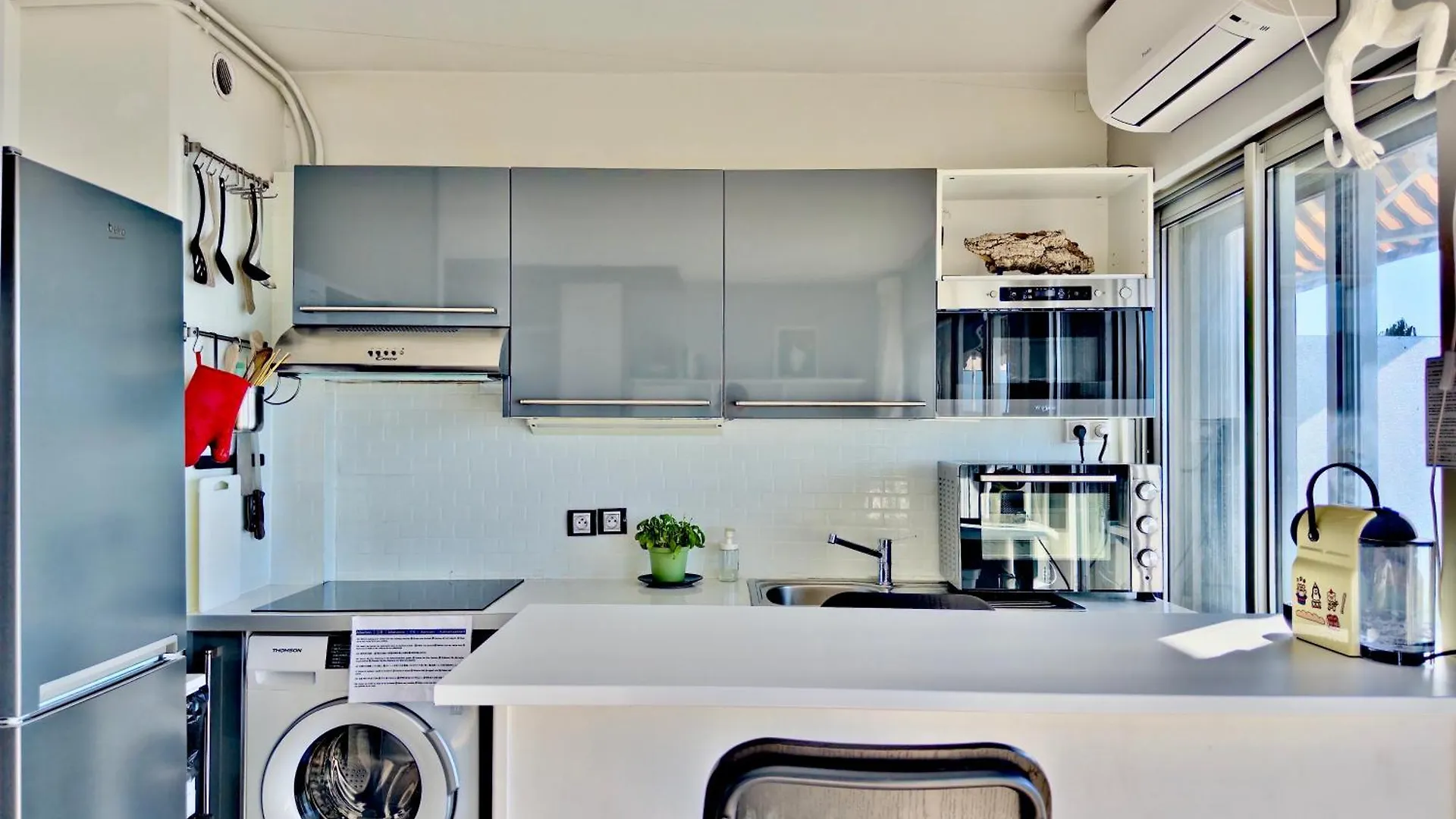 Panoramic Sea View Studio 24H Checkin Cagnes-sur-Mer Lejlighed